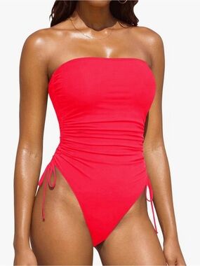 Yonique One-Piece Ruched Swimsuit – NWT size L